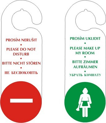 Visačka Nerušit/uklidit UNI 4.jazyk | Hotelová kosmetika Visačka Nerušit/uklidit UNI 4.jazyk | Hotelová kosmetika